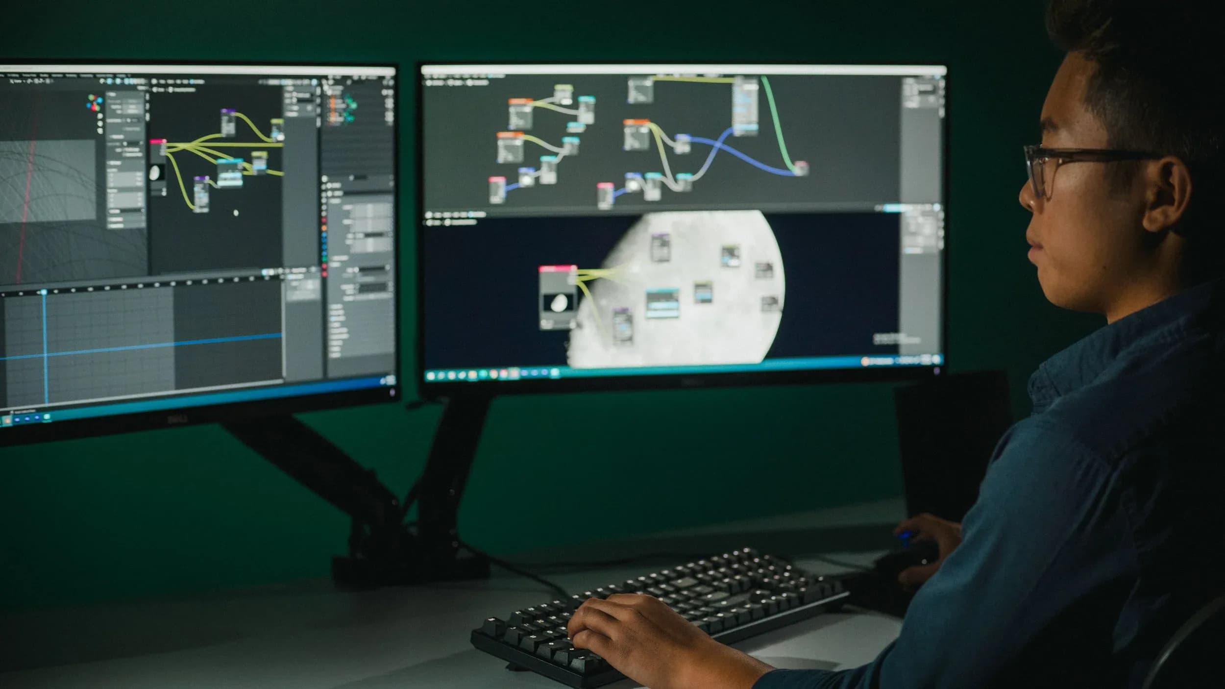 Live demonstration of the texture mapping and camera movement for the Moon